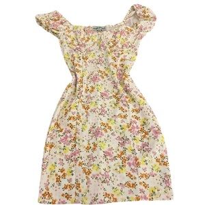 Almost Famous Mini Dress Floral Cottagecore Style Puff Sleeve Size Medium